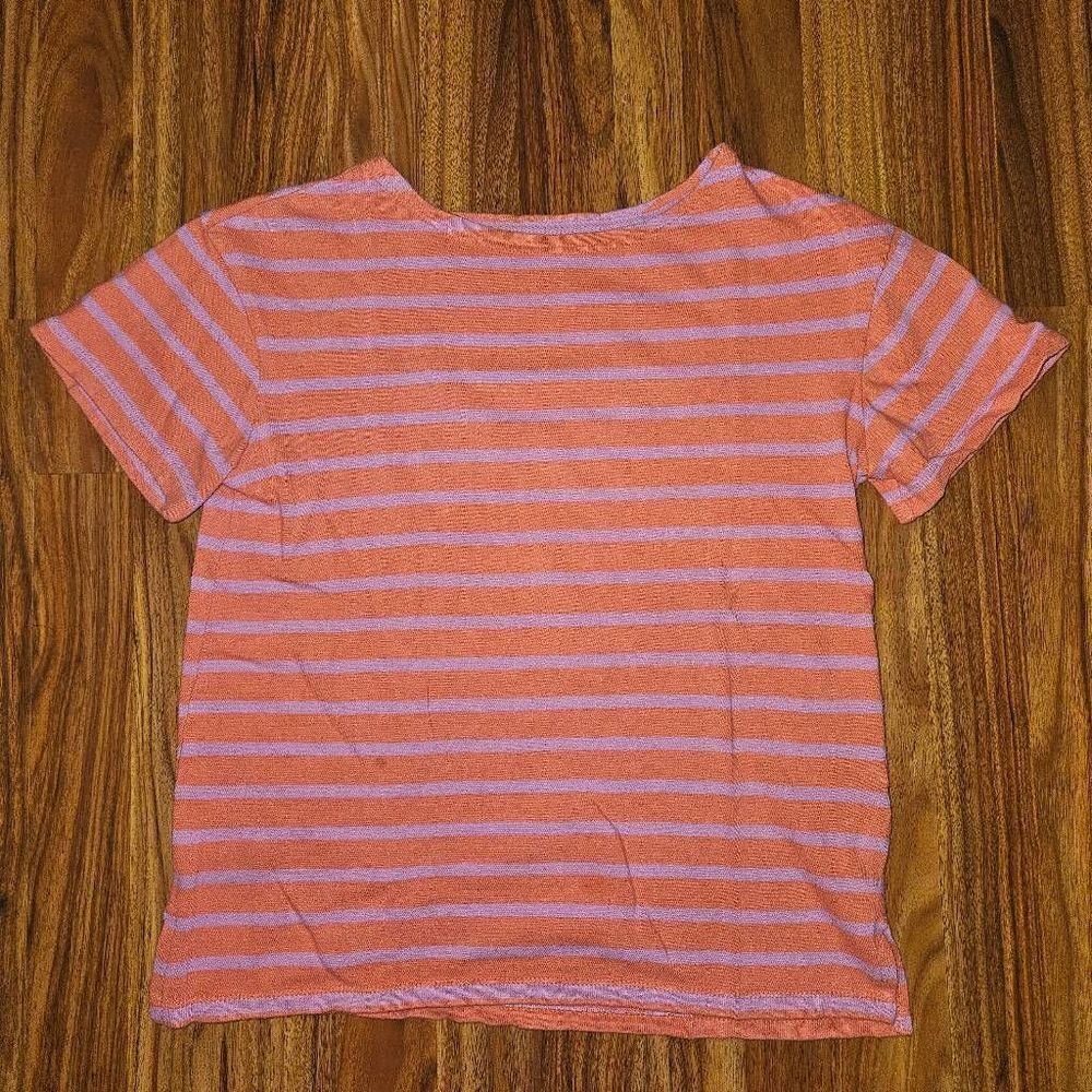 Old Navy Orange and Purple Striped Knit Top Womens Size Small